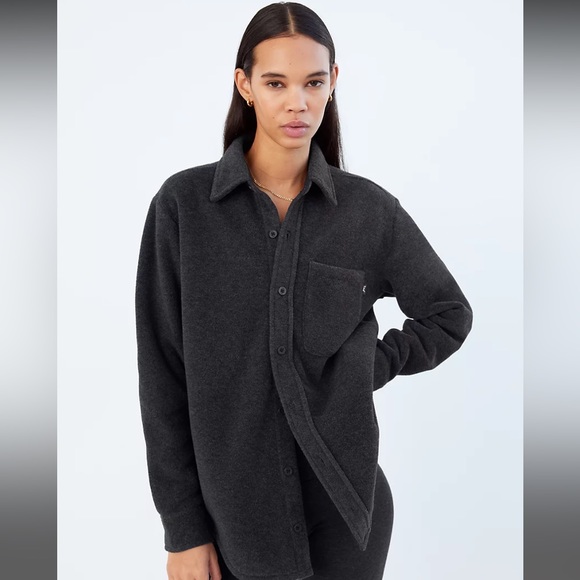 TNA polar fleece button-up shirt jacket - Picture 1 of 7